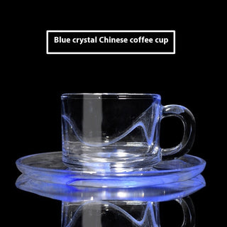 Buy blue-snowflake-stone Glass Coffee Cup Crystal Coffee Appliance