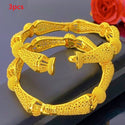 Non-fading Women's Alluvial Gold 24k Gold-plated Alloy Bracelet