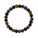 Bracelet Tigereye Tea Crystal Amethyst