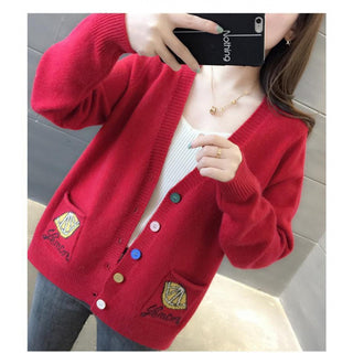 Early Autumn Clothing Short Knitted Cardigan Outer Wear Top