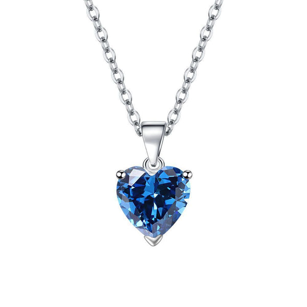 Female Personality Creative Zircon Heart-shaped Pendant Chain Three-piece Suit