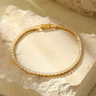 Buy yellow-gold S925 Silver Full Diamond Shining High-grade Bracelet For Women