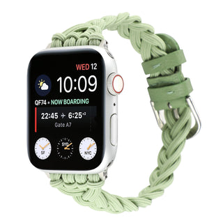 Buy light-green Elastic Woven Strap Lady Style Straight Buckle