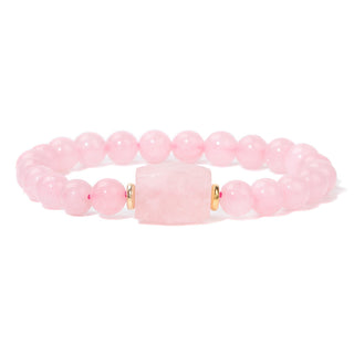 Buy pink-crystal Natural Stone Beads Bracelet Women