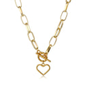 Retro Hip Hop OT Buckle Love Necklace