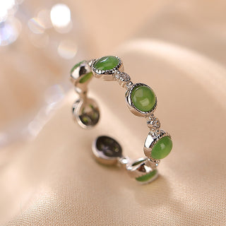 Buy jasper-silver Graceful And Fashionable Seven-star Ring Female Open Ring