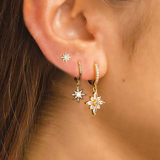 Diamond SUNFLOWER Earrings Fashion Exquisite Women