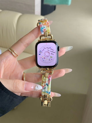 Buy candy Gold Buckle Resin Stitching Metal Strap