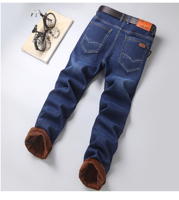 Thickened Warm And Velvet Casual Men's Jeans