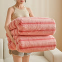 Double-sided Blanket Coral Fleece Nap Office Sofas Cover Blanket Thick Fleece Winter