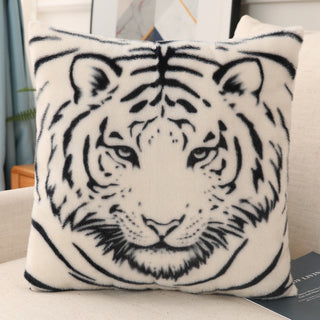 Buy white Simulation Tiger Head Pillow Nordic Modern Sofa Cushion