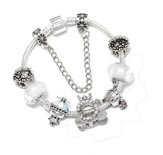Buy style-16 Silver Dream Catcher DIY Crystal Love Heart Cat's Paw Beaded Bracelet