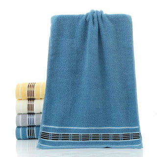 Buy blue Daily Cotton Thickened Soft Absorbent Face Towel