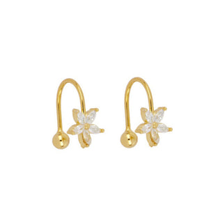 Buy w80204gg Women&#39;s Fashion Personality Zircon Flower Earrings