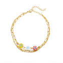 Devil's Eye Anklet Personality Combination Color Eyes Irregular Pearl