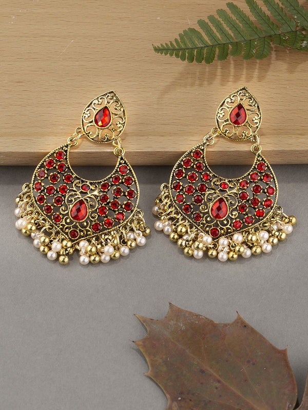 Retro Style Indian Wind Bell Alloy Bead Earrings Alloy Scenic