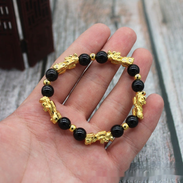 8mm Gold Plated Picchu Bracelet Female Personalized Bracelet