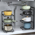 Pot Storage Kitchen Stainless Steel Storage Rack Pot Rack