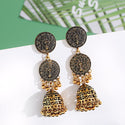 Bohemian Retro Ethnic Style Bell Earrings Women's Long