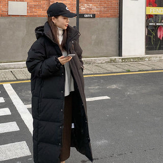 Buy black Korean Style Thickened Long Down Jacket