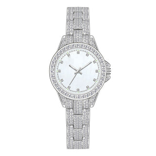 Buy silver Women&#39;s Fashion Temperament Full Diamond Watch