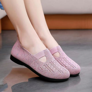 Buy pink Women Breathable Mesh Flats Shoes