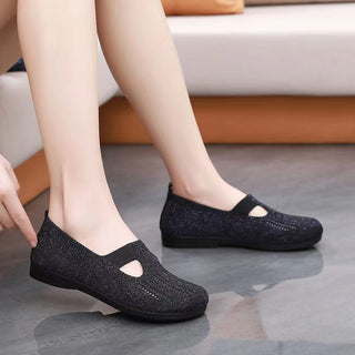 Buy black Women Breathable Mesh Flats Shoes