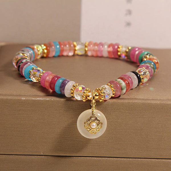 Safety Buckle Pendant Crystal Bracelet