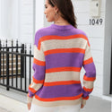 Wide Striped Pullover Base Knitwear Sweater