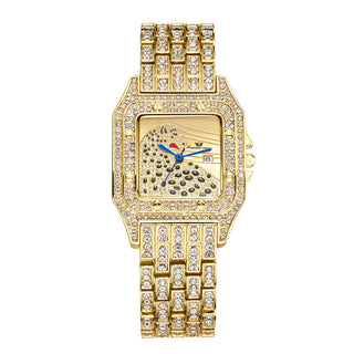 Square Full Star Leopard Diamond Women's Watch Quartz Women's Watch