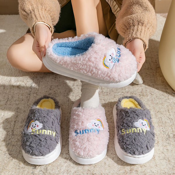 Men and Women Cute Cartoon Cotton Slippers
