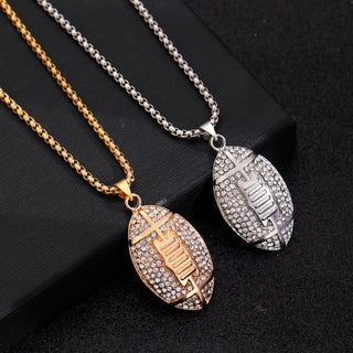 American Football Pendant Necklace