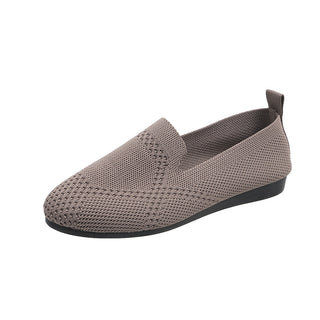 Buy camel Women Flat Flying Woven Low-cut Slip-on Hollow Shoes