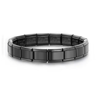 Buy black-gold Titanium Steel Vacuum Real Gold IP Plating Watch Band Chain