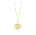 Christmas Zircon Ice Crystal Snowflake Necklace Niche Design Advanced Light Luxury Clavicle Chain