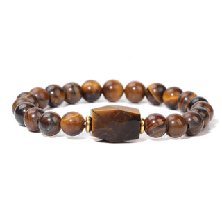 Buy yellow-tiger Natural Stone Beads Bracelet Women