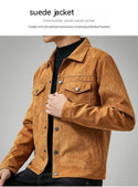 Men's Casual Suede Brushed Fabric Jacket