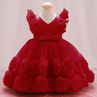 Buy red Girls&#39; Children&#39;s Vest Princess Dress