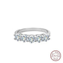 Moissanite Five-star Row Diamond Ring Platinum Women