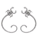 Punk Scorpion Earrings Gothic Hip-hop Style Creative Personality Alloy Ear Clip And Ear Hook Jewelry