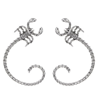 Buy silver1 Punk Scorpion Earrings Gothic Hip-hop Style Creative Personality Alloy Ear Clip And Ear Hook Jewelry