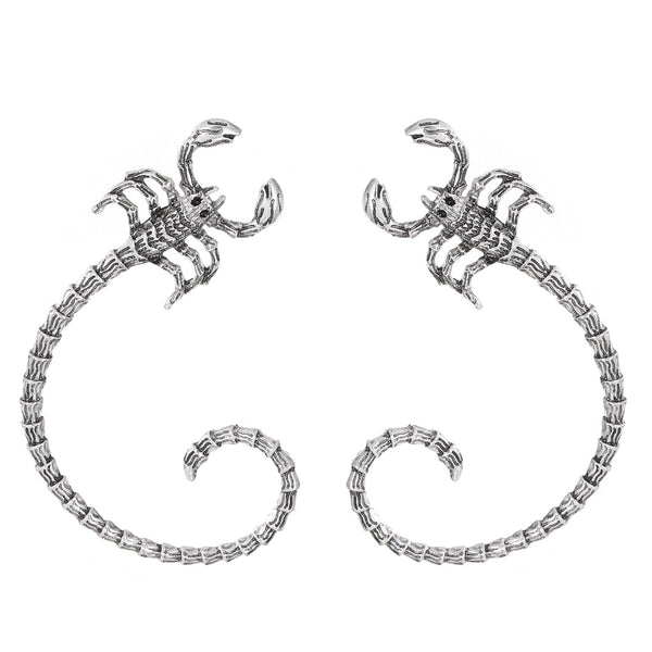 Punk Scorpion Earrings Gothic Hip-hop Style Creative Personality Alloy Ear Clip And Ear Hook Jewelry