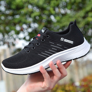 Buy gray New Men&#39;s Flying Weaving Mesh Shoes Flying Weaving Sports Shoes