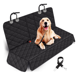 Buy black 1Pc Dog Car Seat Cover Waterproof Scratchproof Pet Car Rear Protector Mat Pet Back Seat Cover With Dog Seat Belt For Car Truck SUV