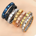 Titanium Steel Vacuum Real Gold IP Plating Watch Band Chain