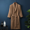Unisex Pure Cotton Long Waffle Bathrobe