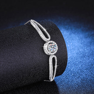 S925 Sterling Silver Female Moissanite Bracelet