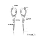 Cross Long Personalized Minority Men And Women Earrings For Couple