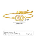 Adjustable Infinity Box Chain Double-layer Zircon Bracelet For Women