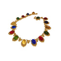 Mid-ancient Elegant Color Oval Necklace  Style Retro